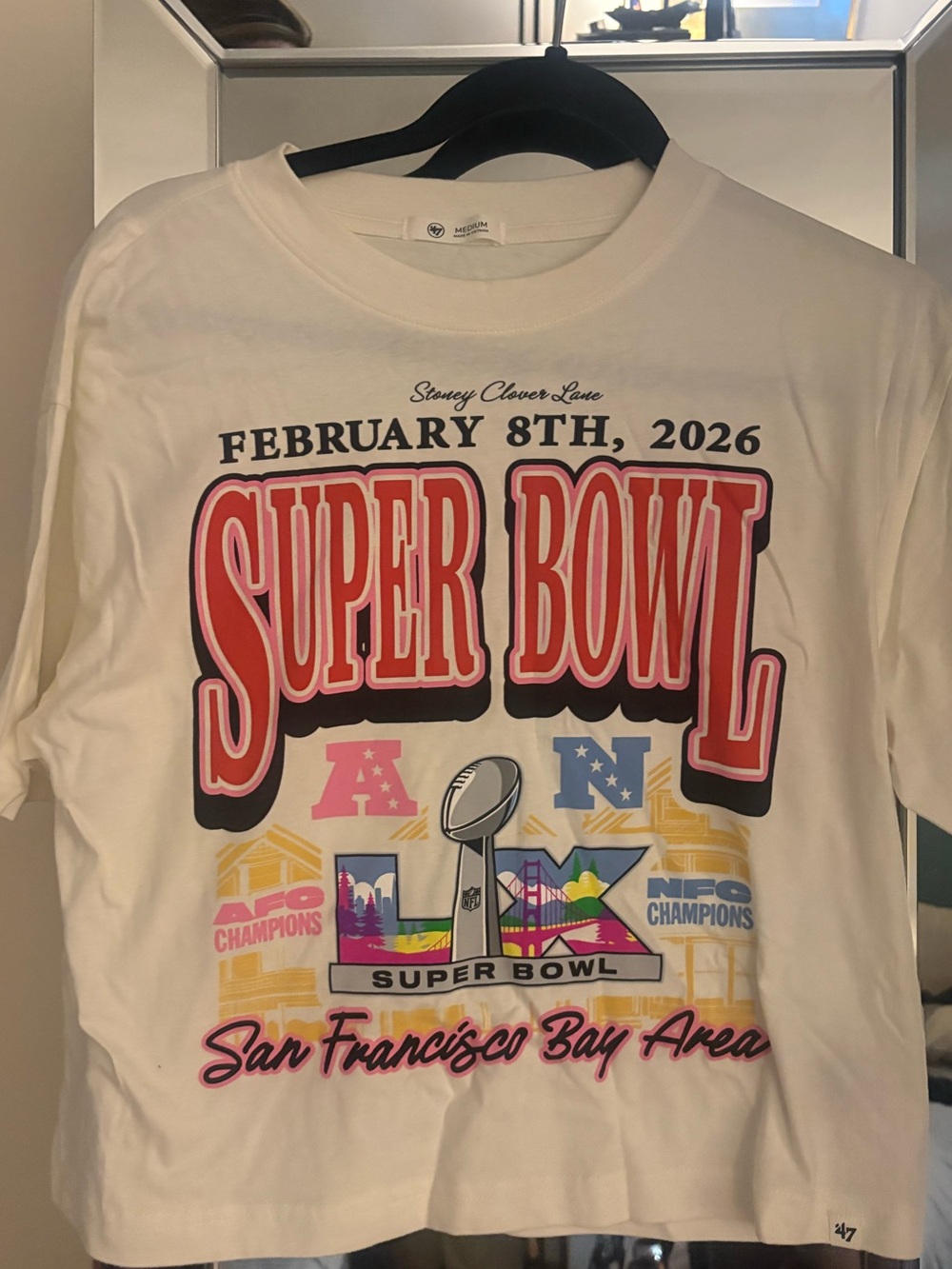 Stoney Clover Lane Super Bowl San Francisco Bay Area Graphic Tee - White